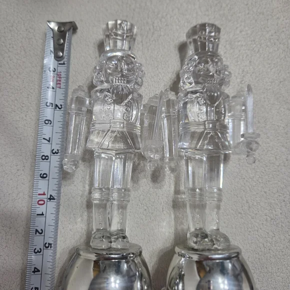 Colorful LED Nutcracker Figurine Soldier sword  Acrylic Christmas Ornaments 6" - Picture 6 of 10